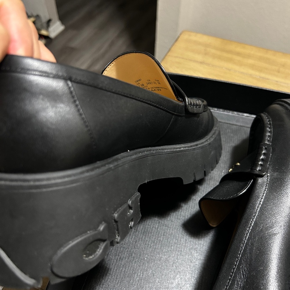 Coach Black Leather Loafers Ruthie Loafer - Picture 12 of 16
